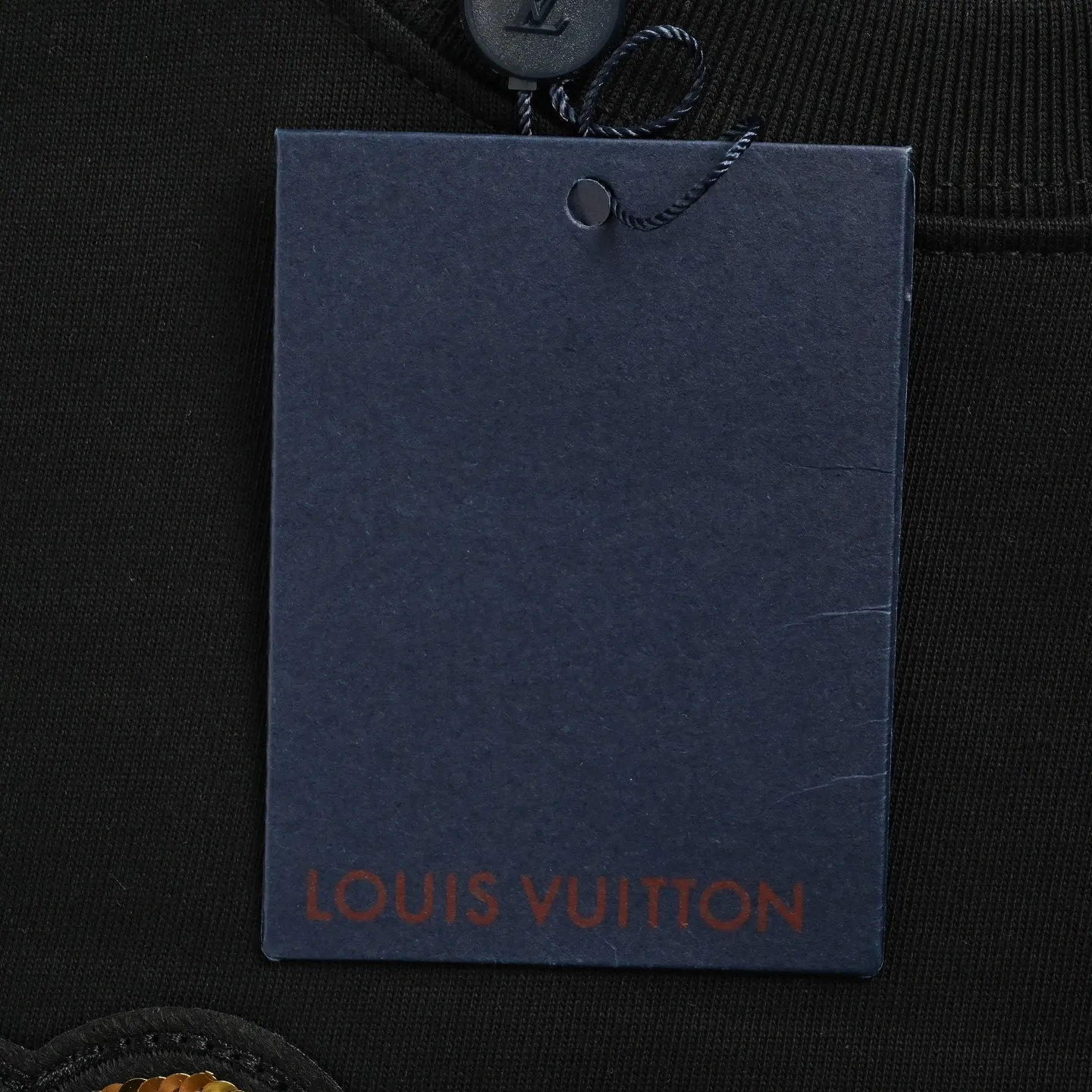 Louis Vuitton/Louis Vuitton Gold sequin letter logo short sleeves